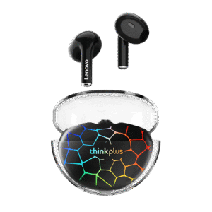 Lenovo LP80 Pro TWS Bluetooth Headphones – RGB, Low Latency, Wireless (Black/White)