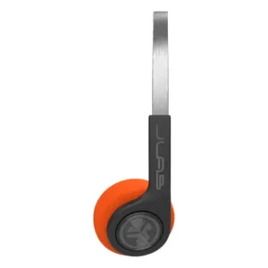 Rewind retro headphones angled view showing foam cushions and metal headband